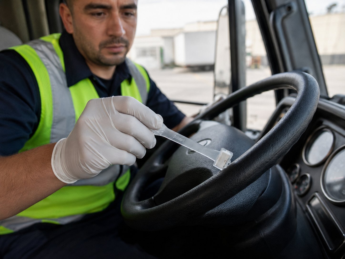 Inspección de tractocamión con Powder Tracer